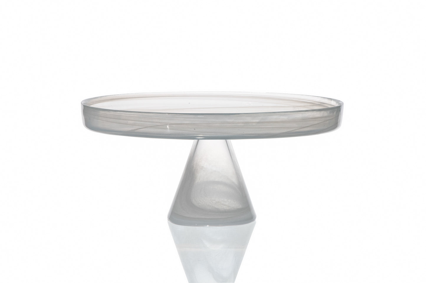 AC 11.02IN FOOTED PLATE ASOS WHITE GLASS