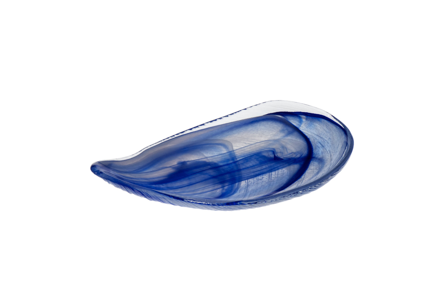AC 12.9X7.09IN PLT AUSTER BLU WHT GLASS
