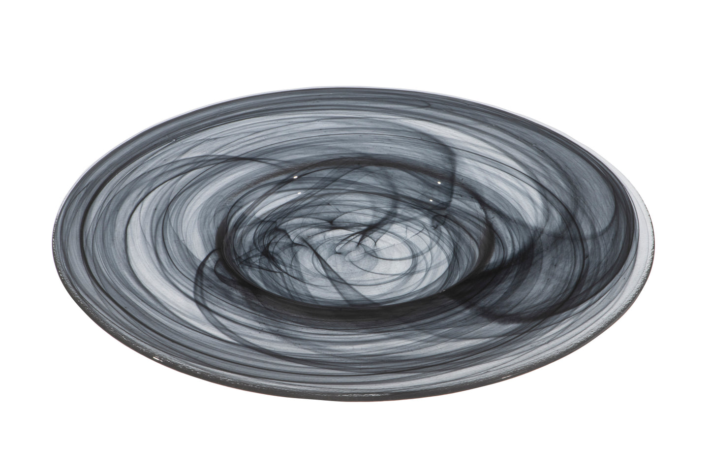 AC 12.99IN PLATE GUSTO BLACK GLASS