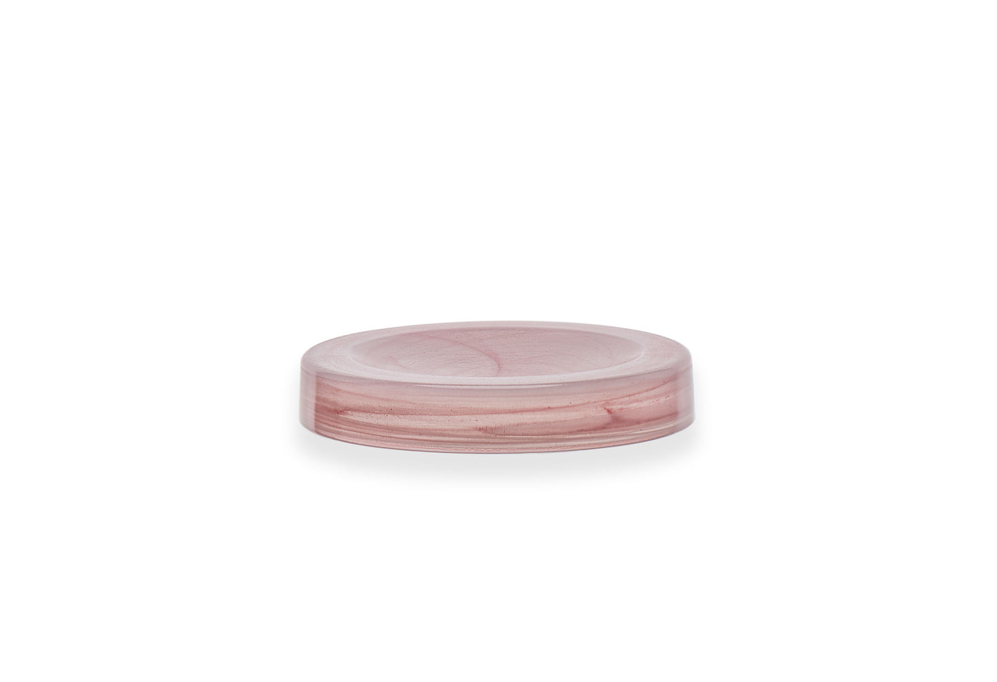 AC 5.9IN 5OZ BWL HOLLOW PINK W WHT GLASS