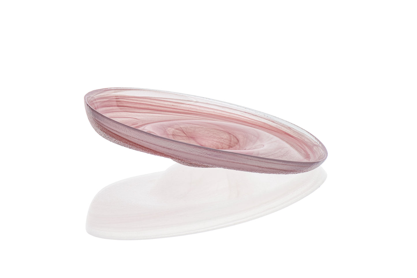 AC 8.27IN TILT DP PLT OLA PINK W WHT GL