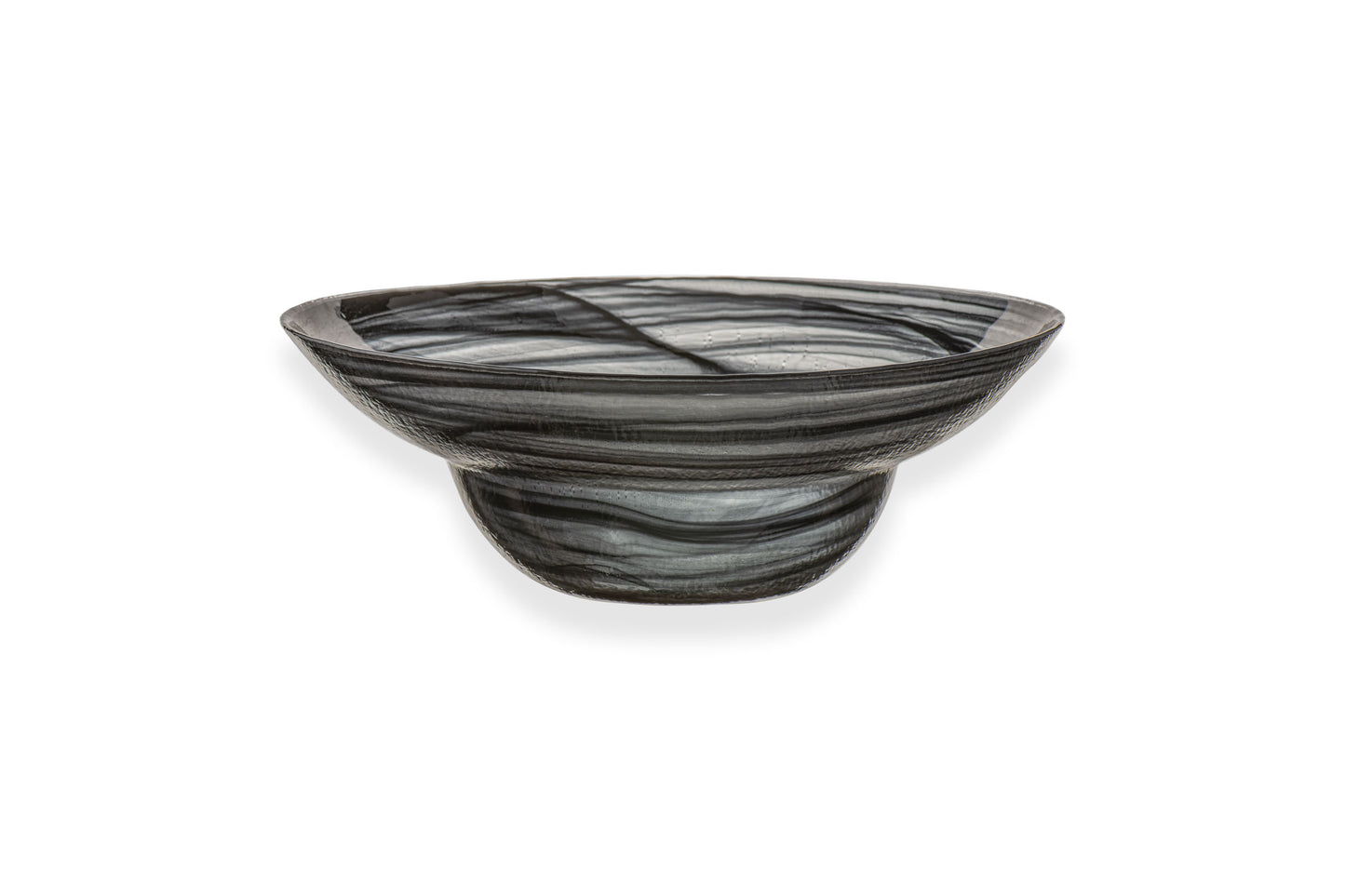 AC 11IN 74OZ BOWL ESTONIA BLACK GLASS