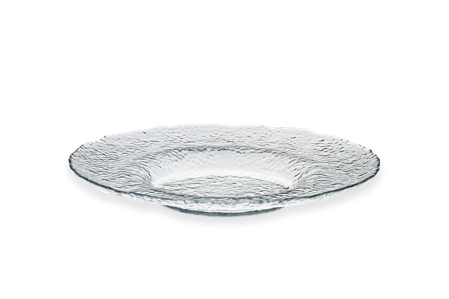 AC 8.27IN PLATE HAMMERED CLEAR GLASS