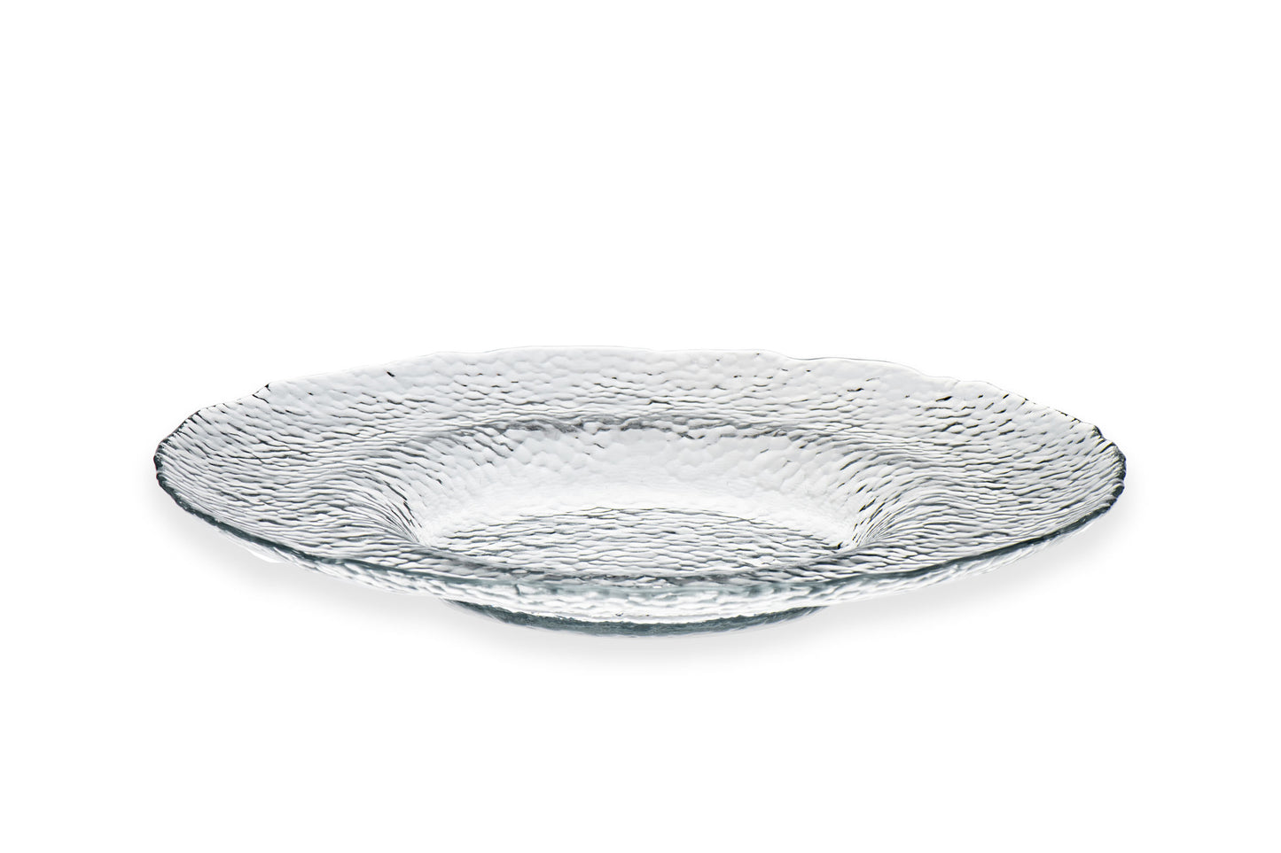AC 11.02IN PLATE HAMMERED CLEAR GLASS