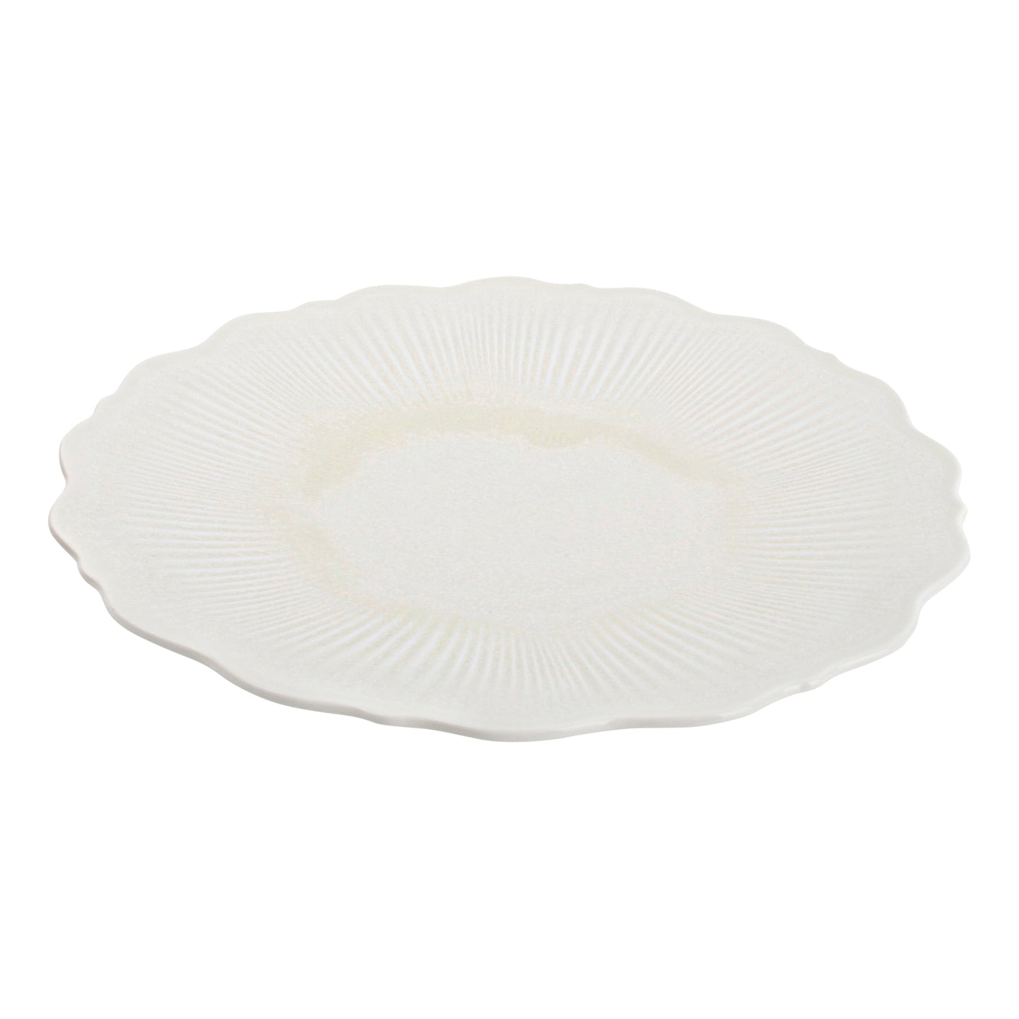 CHIC 11.42IN PLATE FLORET WHITE PORC
