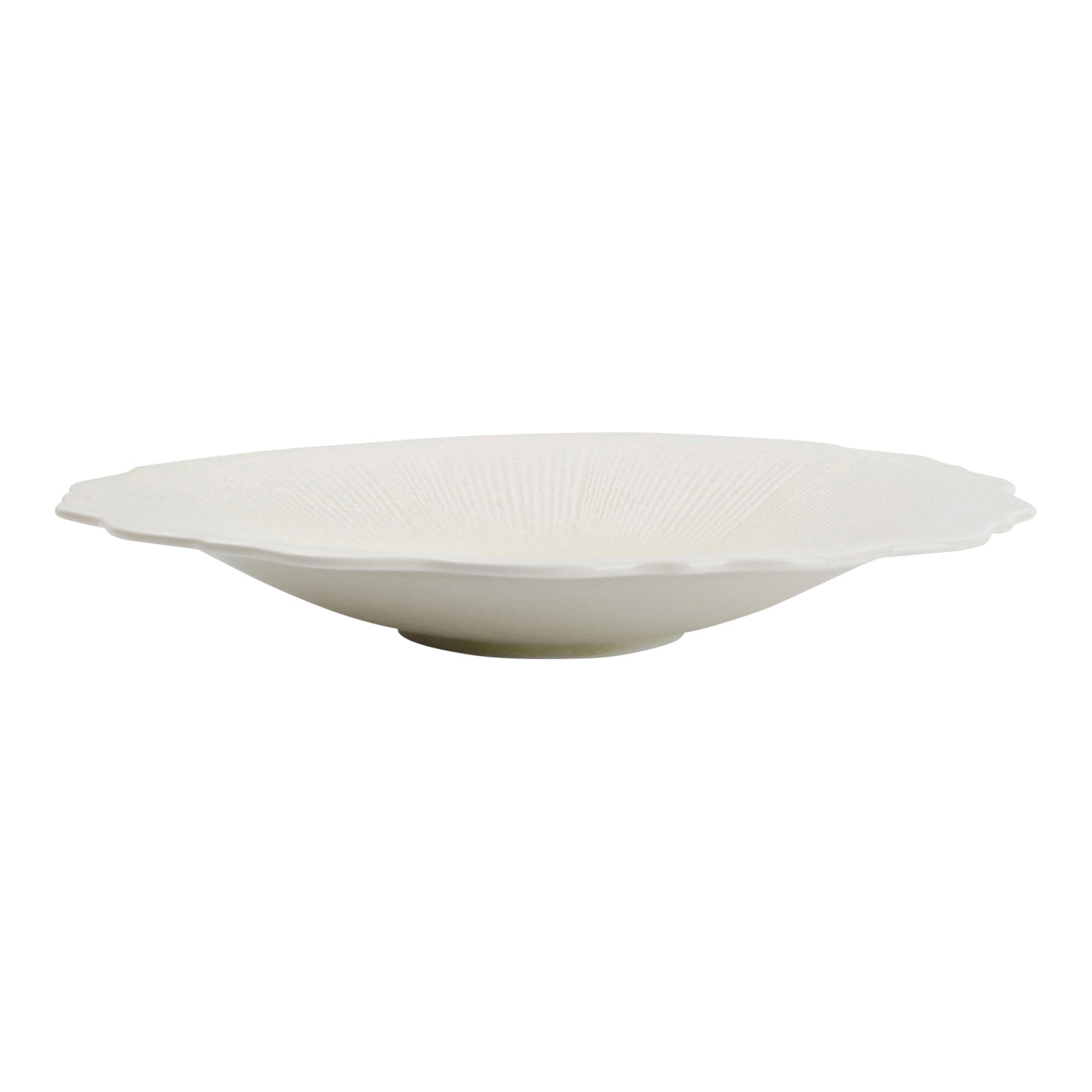 CHIC 11.02IN DEEP PLATE FLORET WHT PORC