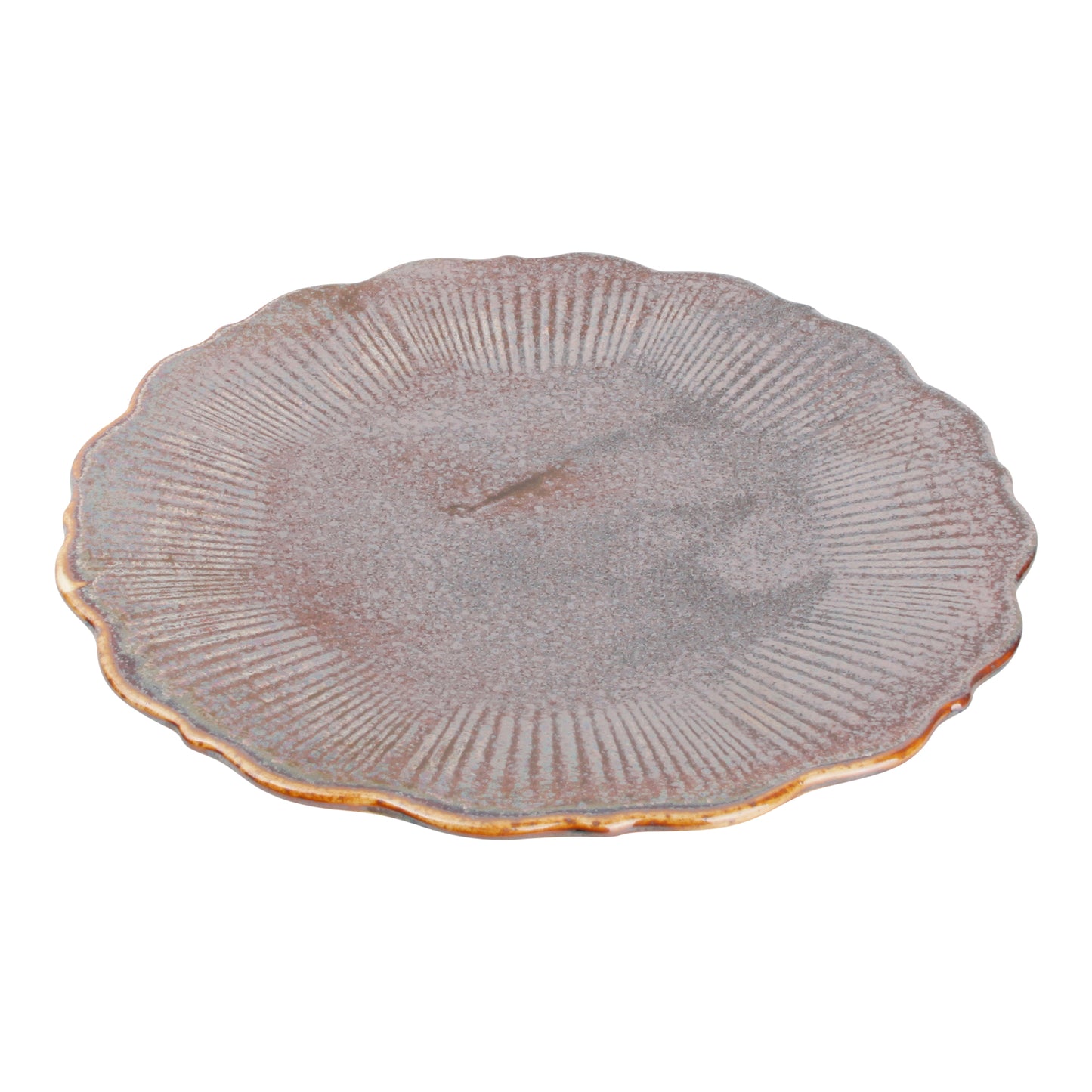CHIC 8.46IN PLATE FLORET BRONZE PORC