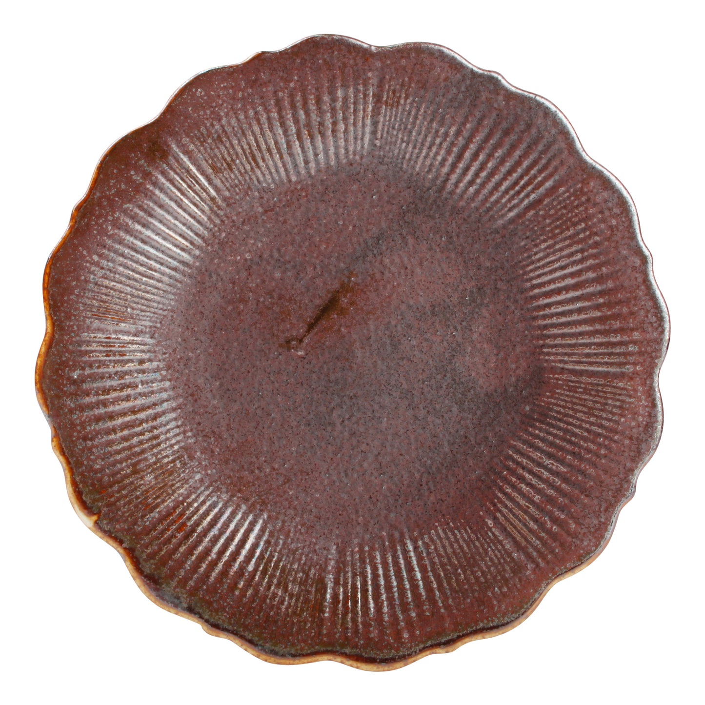 CHIC 8.46IN PLATE FLORET BRONZE PORC