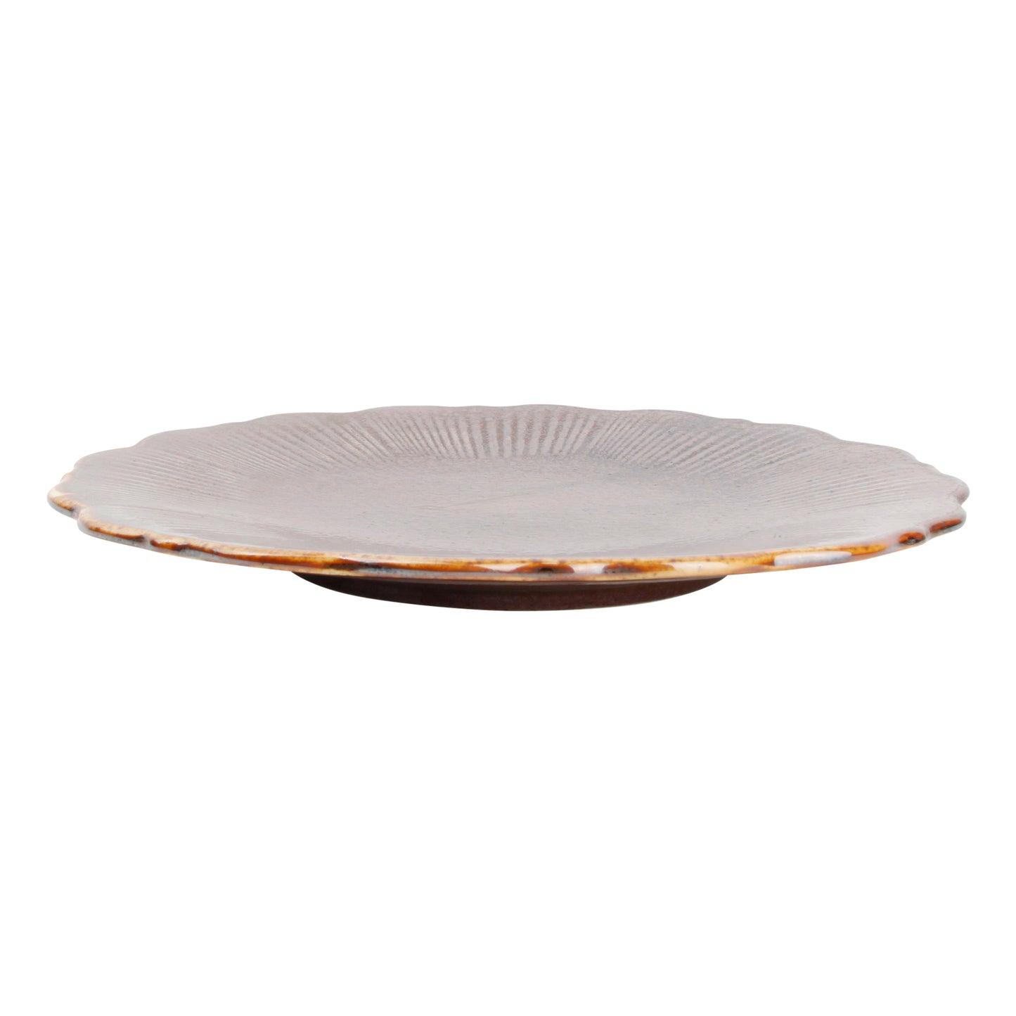 CHIC 8.46IN PLATE FLORET BRONZE PORC