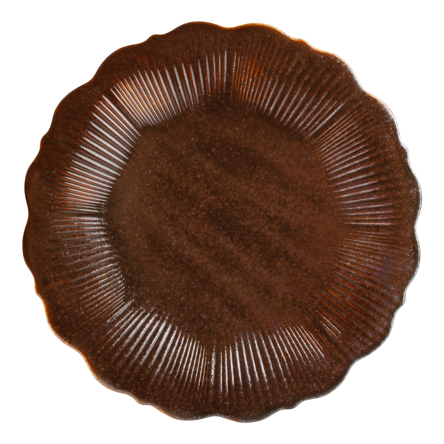 CHIC 11.42IN PLATE FLORET BRONZE PORC