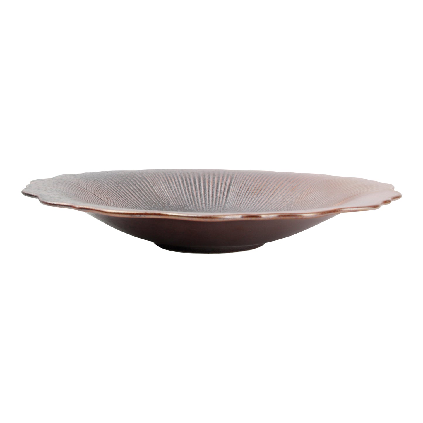 CHIC 11.02IN DP PLATE FLORET BRONZE PORC