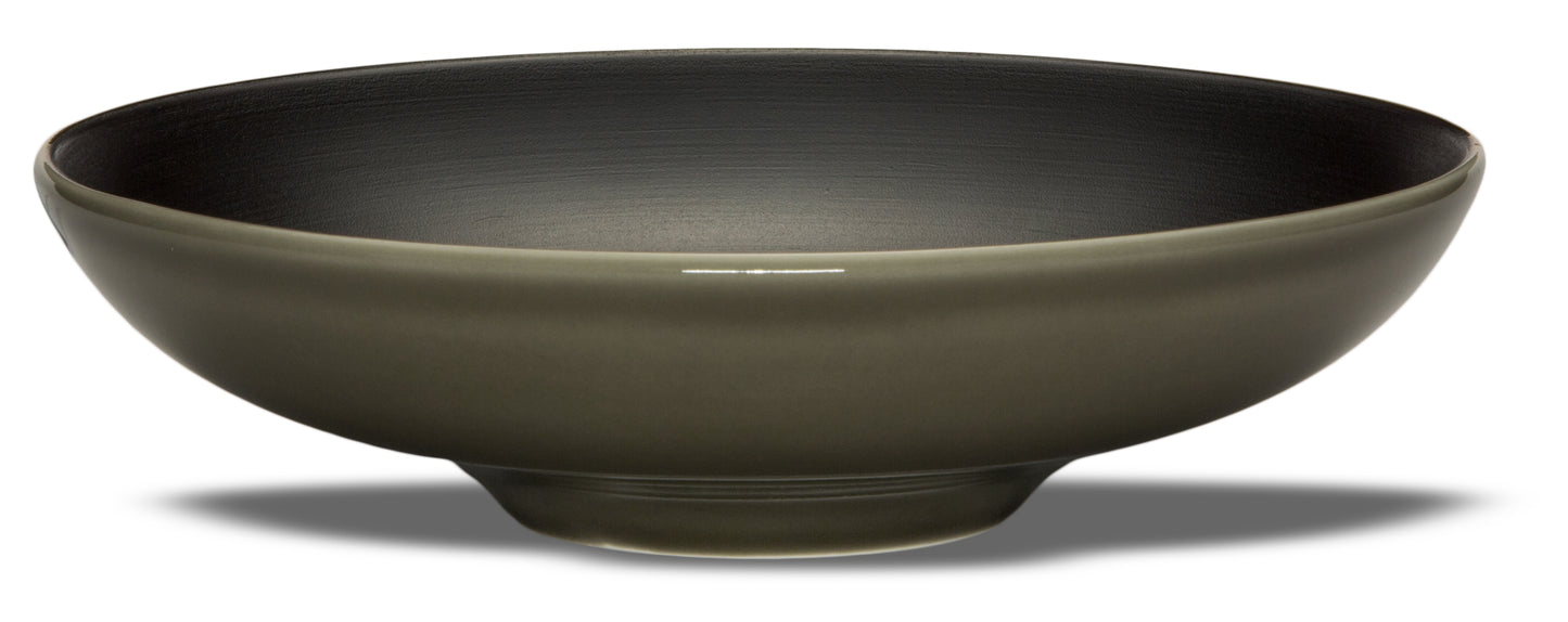 Grey deep plate Ø 22 h 5,5 cm