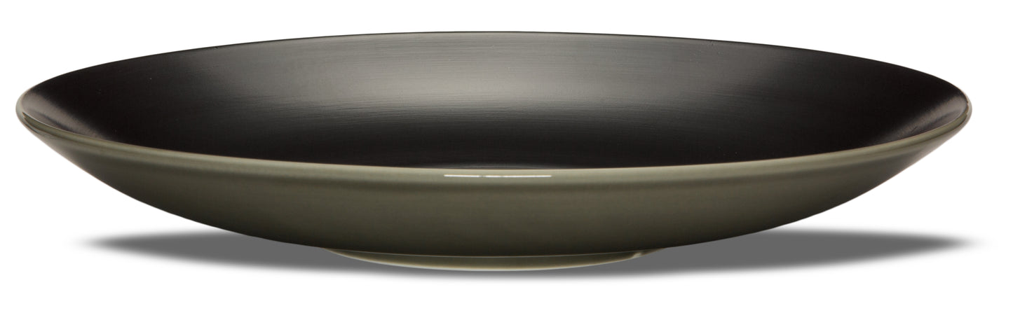 Grey presentation plate Ø 30,5 h 4,5 cm