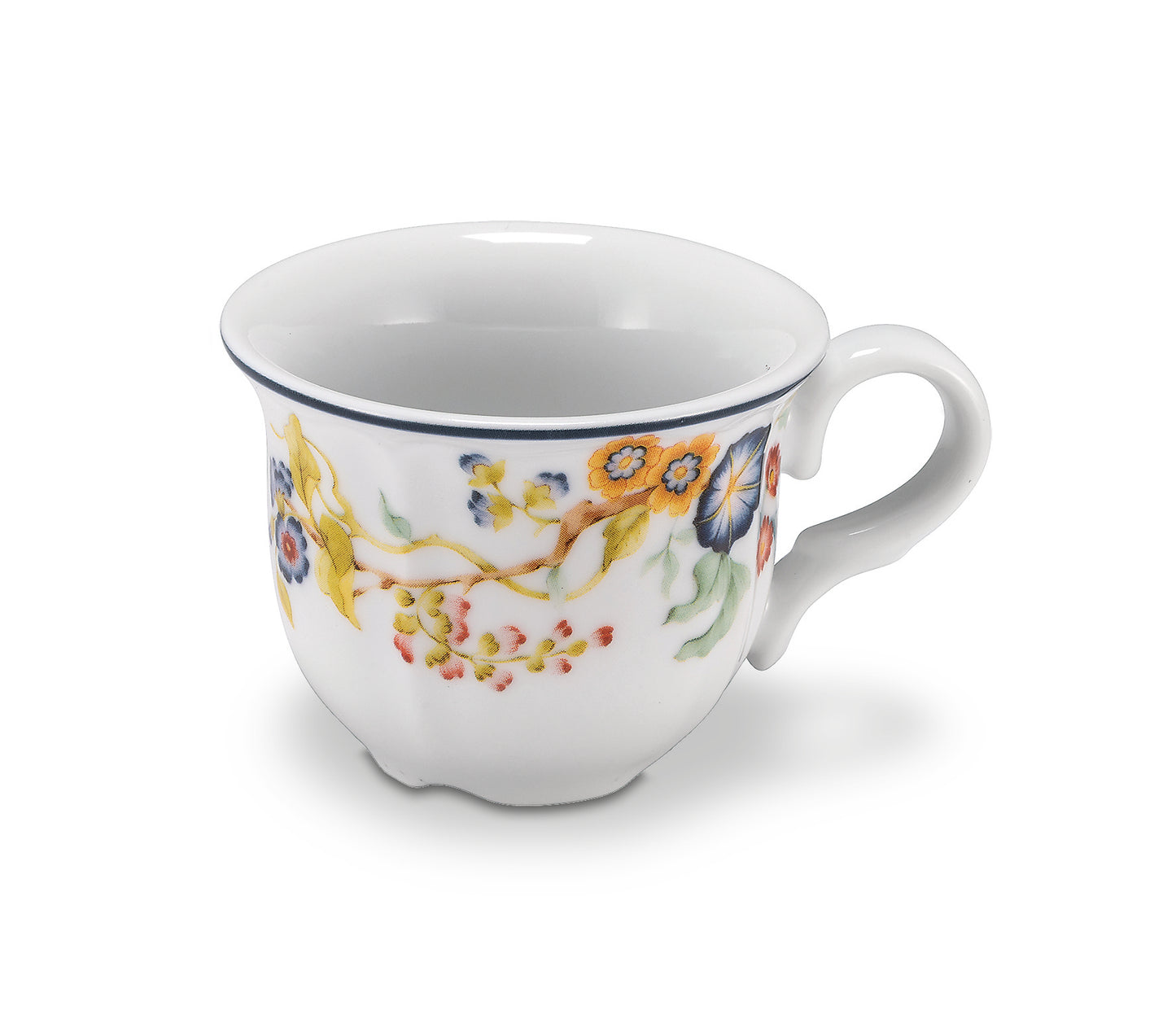 White and blue tea cup 20 cl - 11x9 h 7 cm