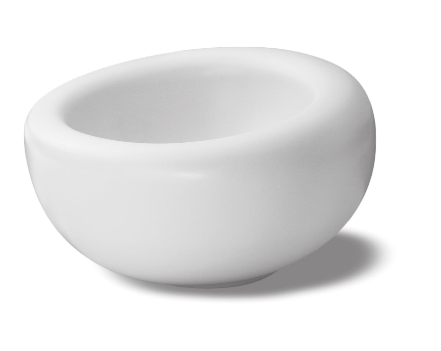 Matt and shiny white gourmet bowl 17x15,5 h 9 cm