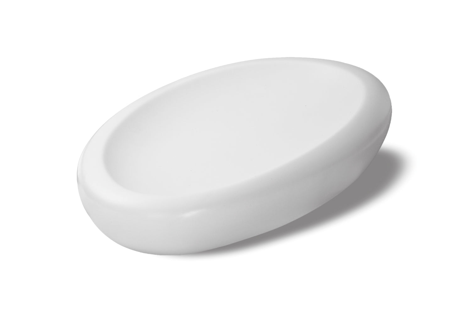 Matt and shiny white oval gourmet tray 26,5x17,5 h 4,5 cm
