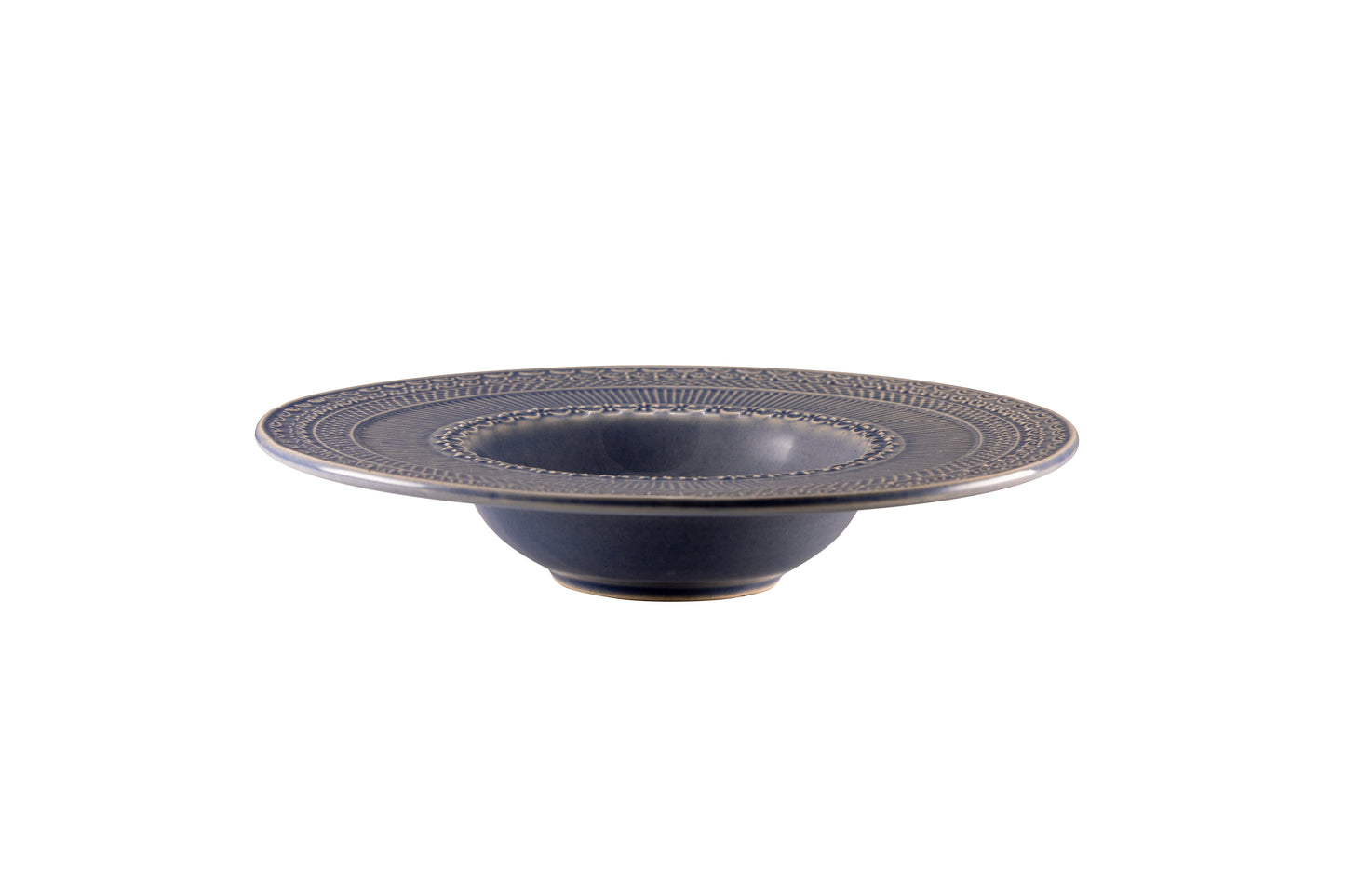 Denim pasta bowl with embossed decor Ø 23 cm