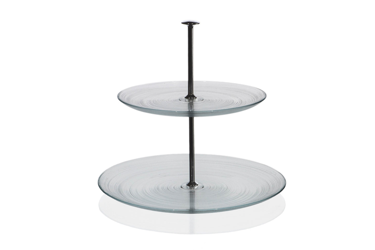 AC 8.3X11IN 2 TIER STND CIRCLE CLR GLASS