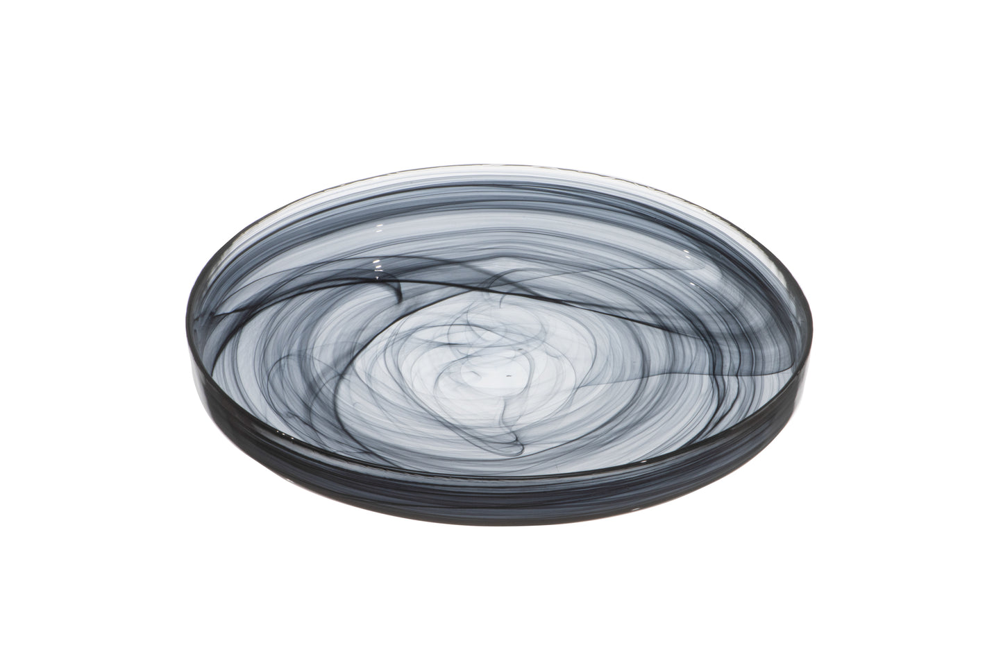 AC 11.02IN PLATE ASOS BLACK GLASS