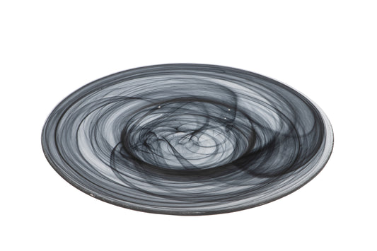 AC 11.02IN PLATE GUSTO BLACK GLASS