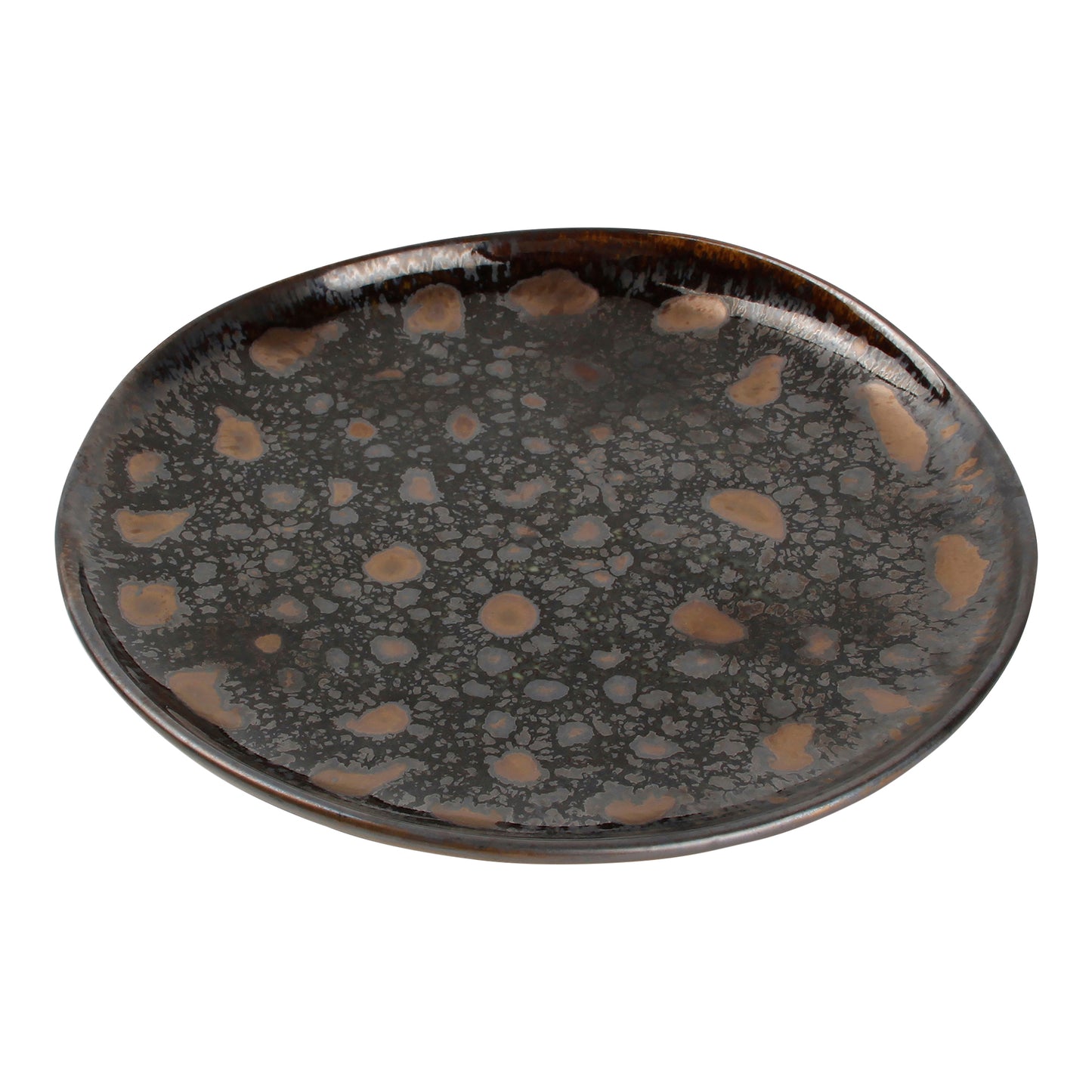 CHIC 7.9IN PLATE NOBILE BLK W GLD PORC