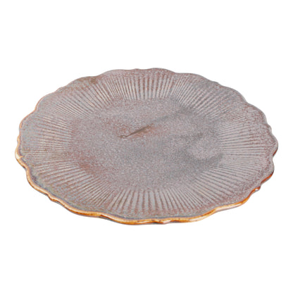 CHIC 8.46IN PLATE FLORET BRONZE PORC