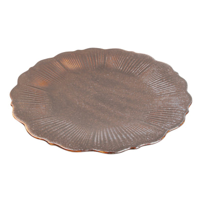CHIC 11.42IN PLATE FLORET BRONZE PORC