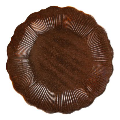 CHIC 11.42IN PLATE FLORET BRONZE PORC