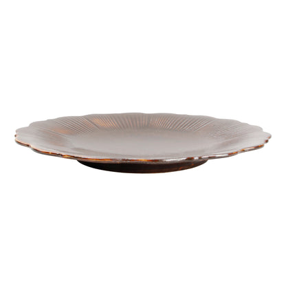 CHIC 11.42IN PLATE FLORET BRONZE PORC