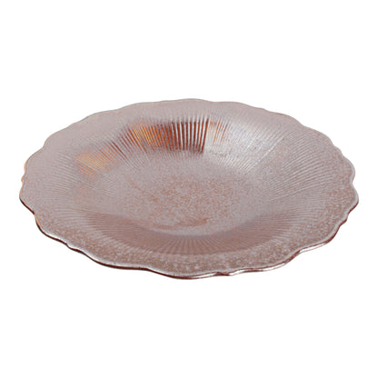 CHIC 11.02IN DP PLATE FLORET BRONZE PORC