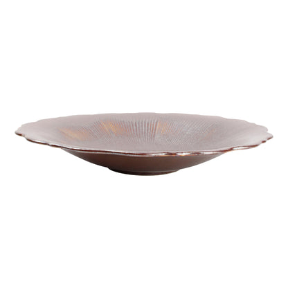 CHIC 11.02IN DP PLATE FLORET BRONZE PORC