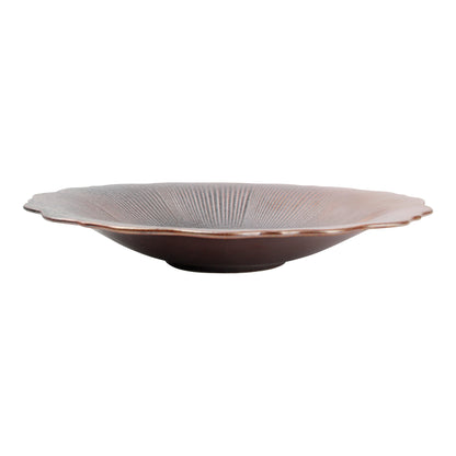 CHIC 11.02IN DP PLATE FLORET BRONZE PORC