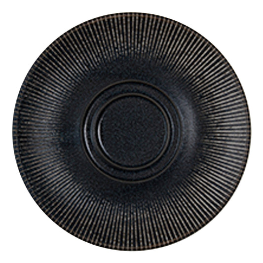 IDF 6.4IN SAUCER RECKLESS BLK VIT CHINA