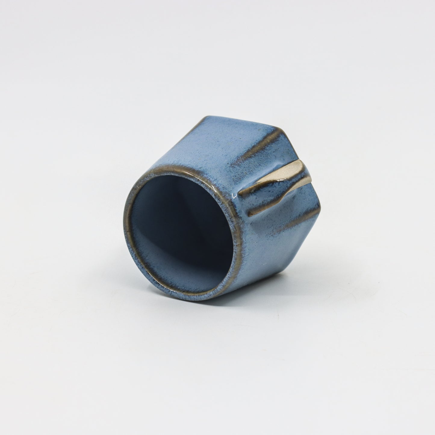Glossy Blue Espresso with plate