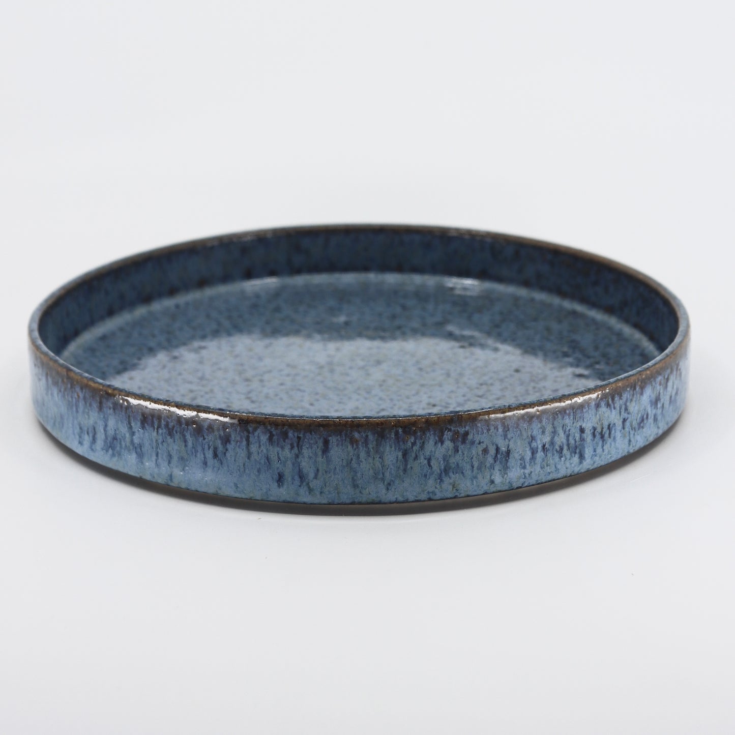 Glossy Blue Plate 27 cm