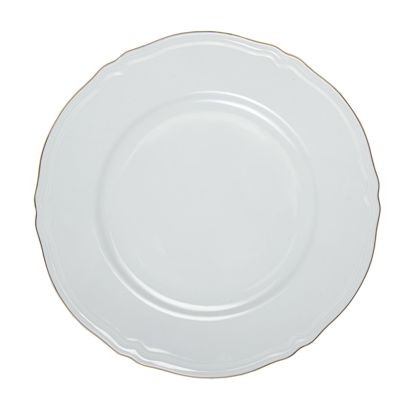 White charger plate with gold rim Ø 32 cm