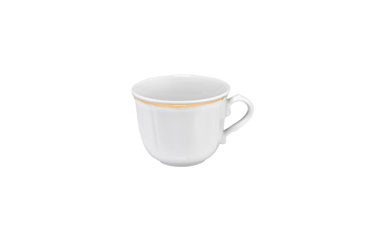 White coffee cup with gold rim  10 cl 8,5x7 h 5 cm