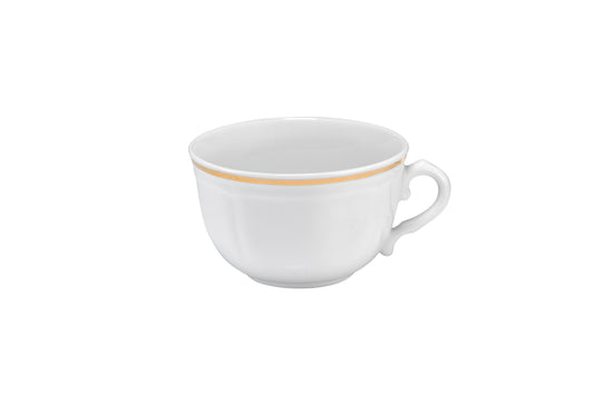 White tea cup with gold rim  20 cl 11x9 h 5,5 cm