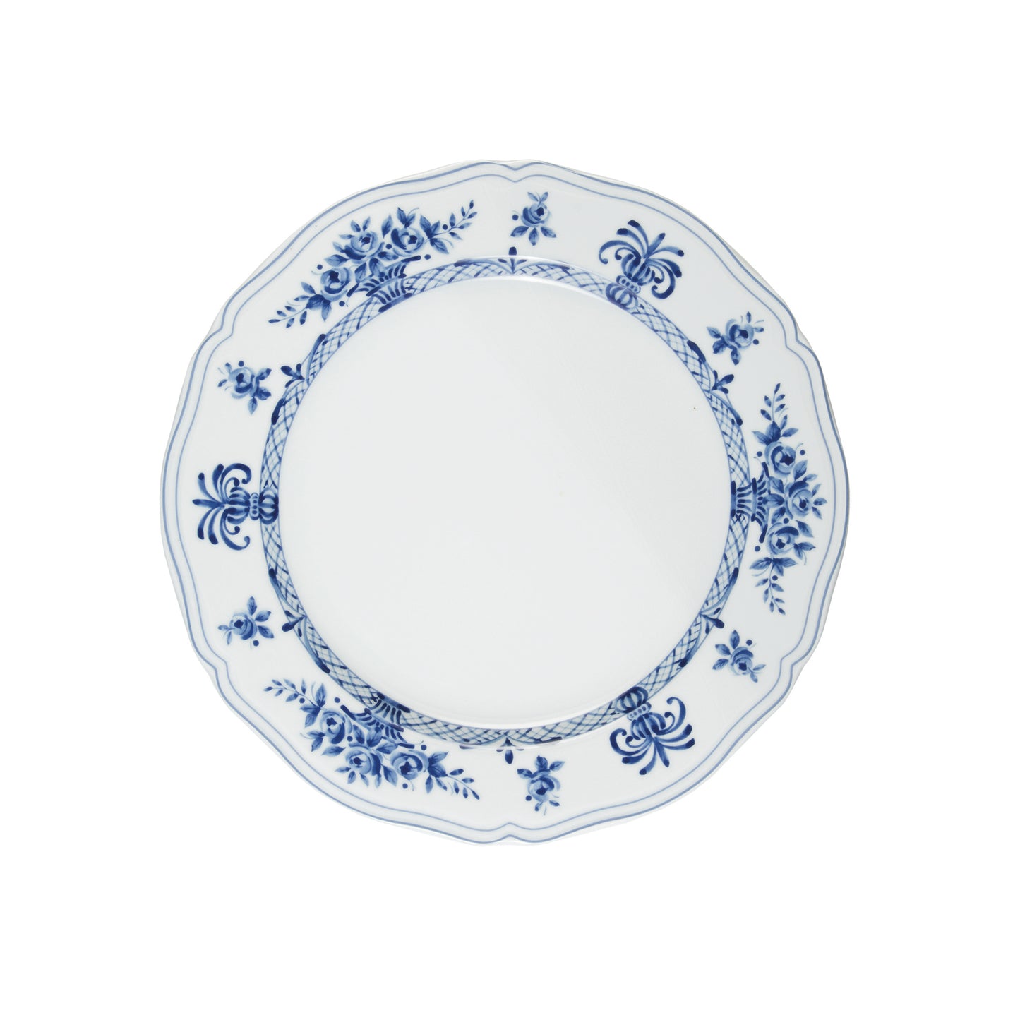 White and blue bread plate Ø17,5 cm