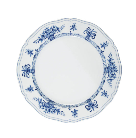 White and blue dinner plate Ø 26,5 cm