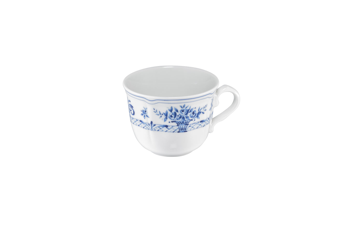 White and blue coffee cup 10 cl 8,5x7 h 5 cm