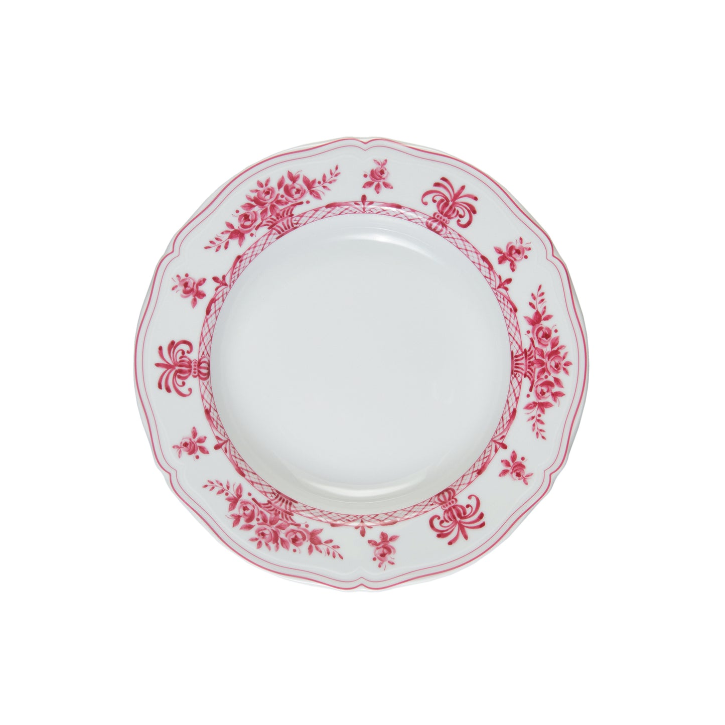 White and tyrian purple deep plate Ø 23,5 cm