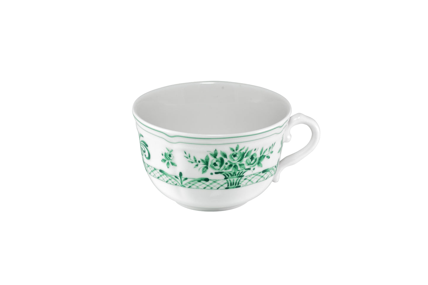 White and green tea cup 20 cl 11x9 h 5,5 cm