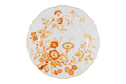 White and orange bread plate Ø 16 h 2cm