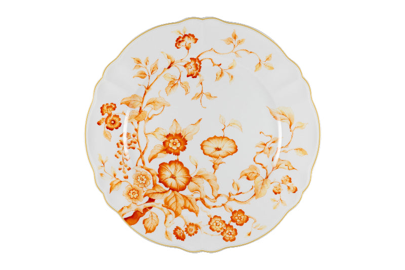 White and orange charger plate Ø 32 h 3 cm