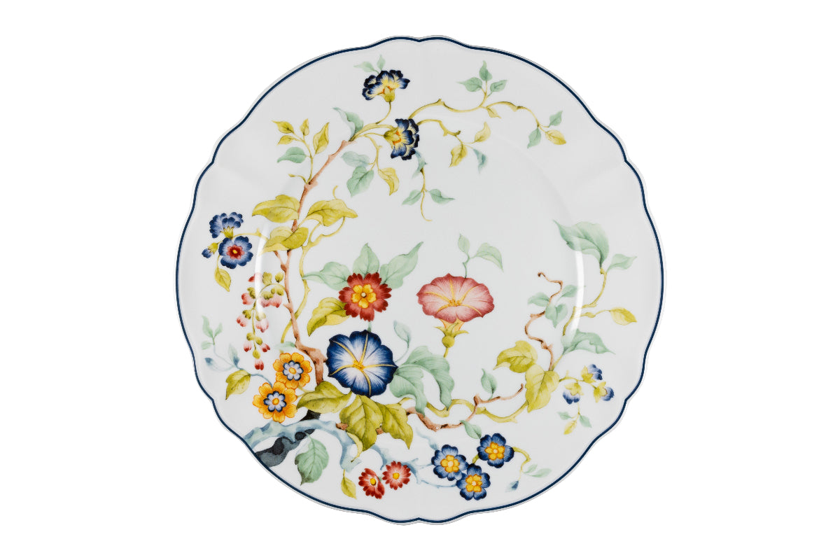 White and blue bread plate Ø 16 h 2cm