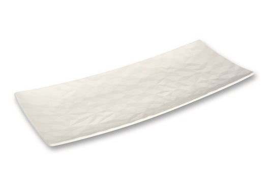 Ivory narrow rectangular tray - Alumina Porcelain 31x12 cm