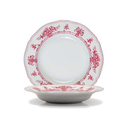 White and tyrian purple deep plate Ø 23,5 cm